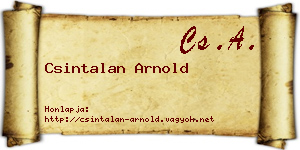 Csintalan Arnold névjegykártya
